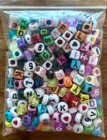 Restposten Bunter Mix Buchstaben Perlen, Ca 300 Stück / 40g