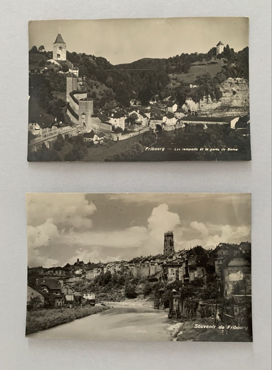Cartoline postali: Ansichtskarten Schweiz - Auquartier und Galterntal Freiburg – Usato da Düdingen venduto da polytropon_5