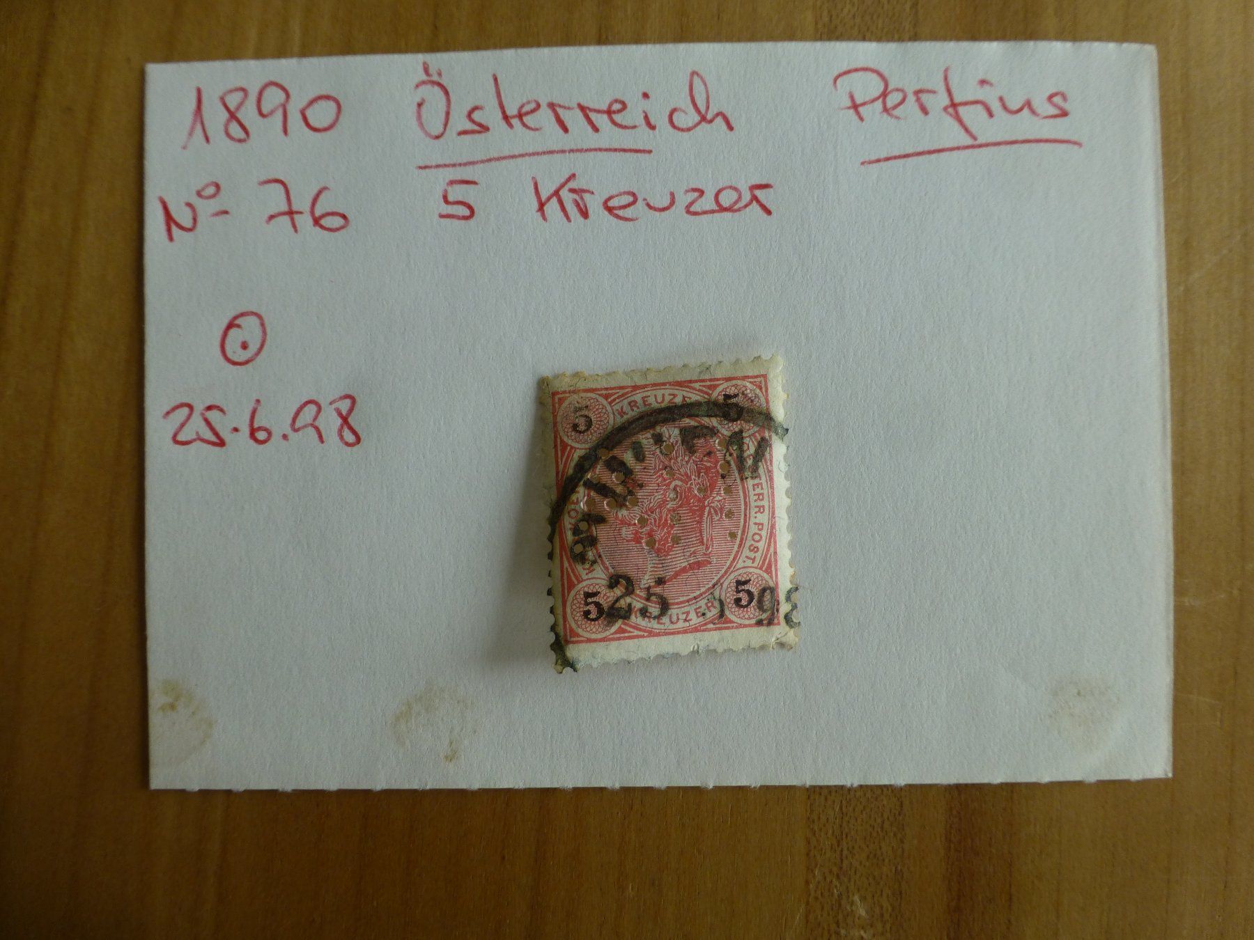 Tutti i francobolli: Österreich Perfinmarke 1890 – Usato da Bettlach venduto da 1saurer