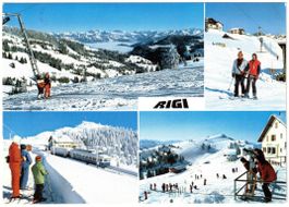 Rigi - 4 Bild AK Staffel