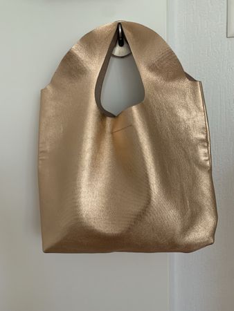 Sac en cuir or rose