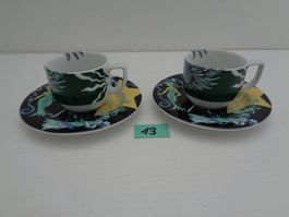 2 Kaffeetassen mit Unterteller Bopla Langenthal