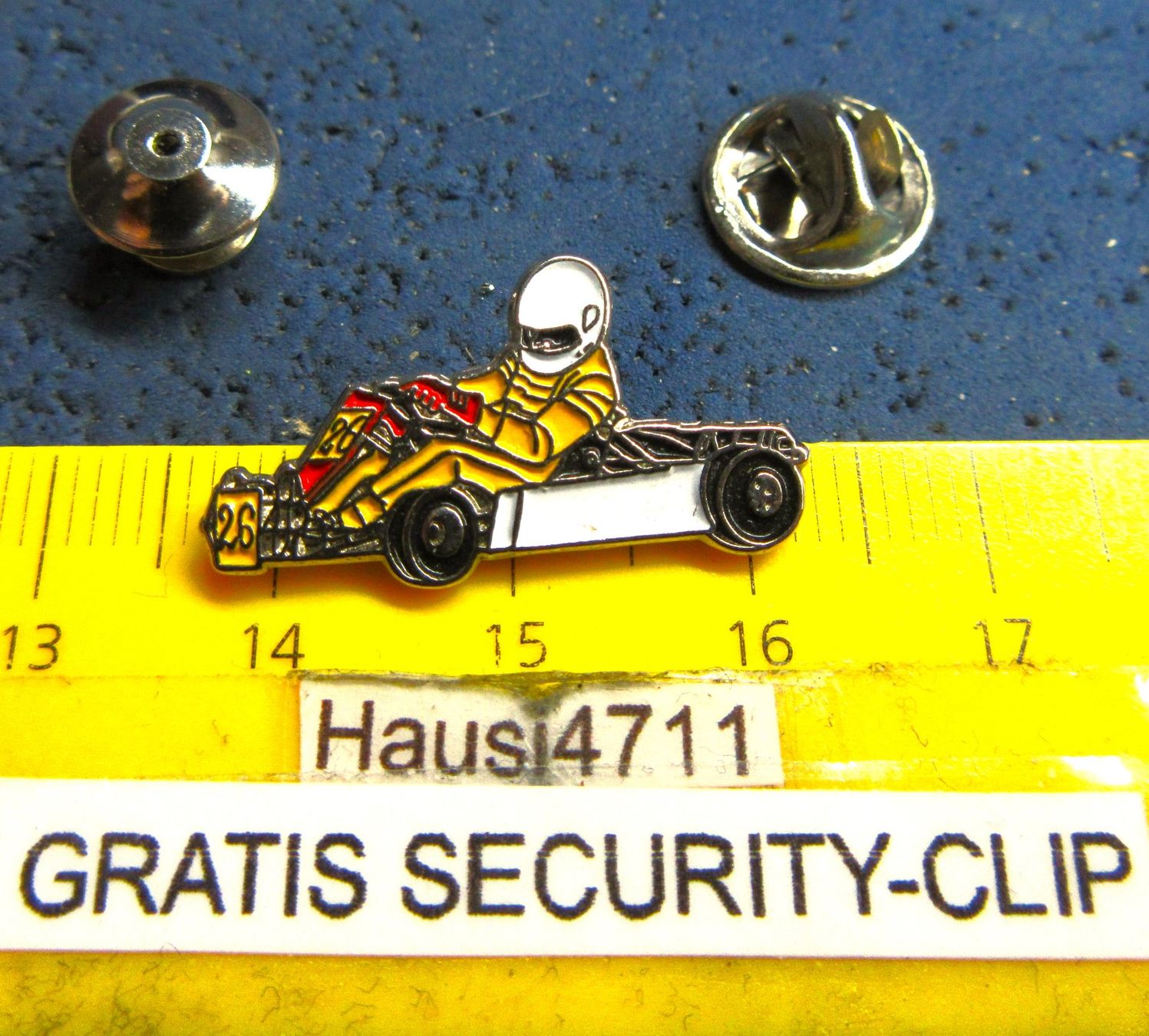 GO KART RACING PIN KLEIN-FEIN MIT SECURITY-CLIP (Gebraucht) in Ettingen ...