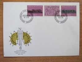 FDC '100 Jahre Gotthardbahn' 1982