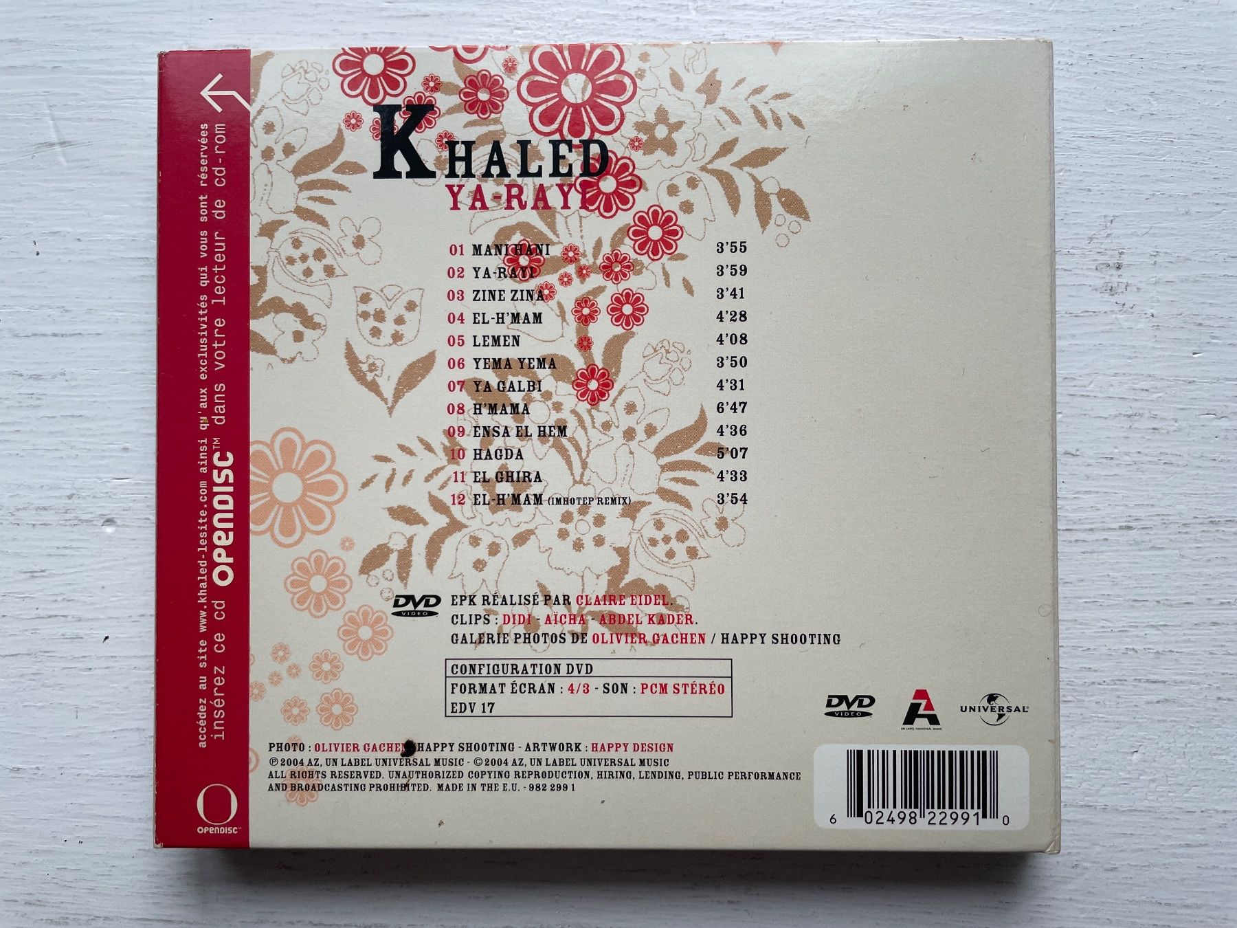 CD: Khaled - Ya-Rayi - CD Limited Edition mit DVD, 2004 – Usato da Zürich venduto da Andy_t71 1