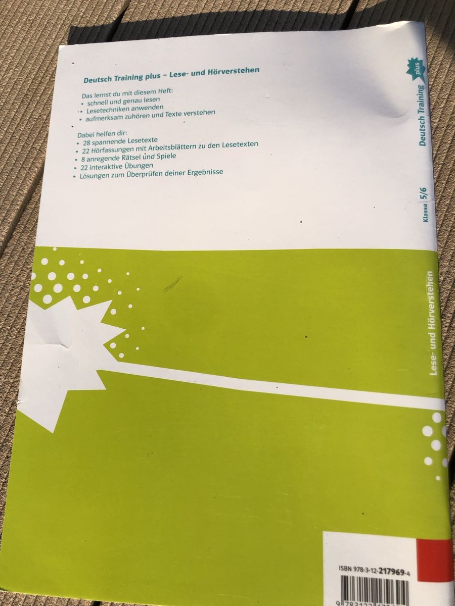 Libri: Deutsch Training Klasse 5/6, Lese- und Hörverstehen – Usato da Nussbaumen AG venduto da Fuji77 1