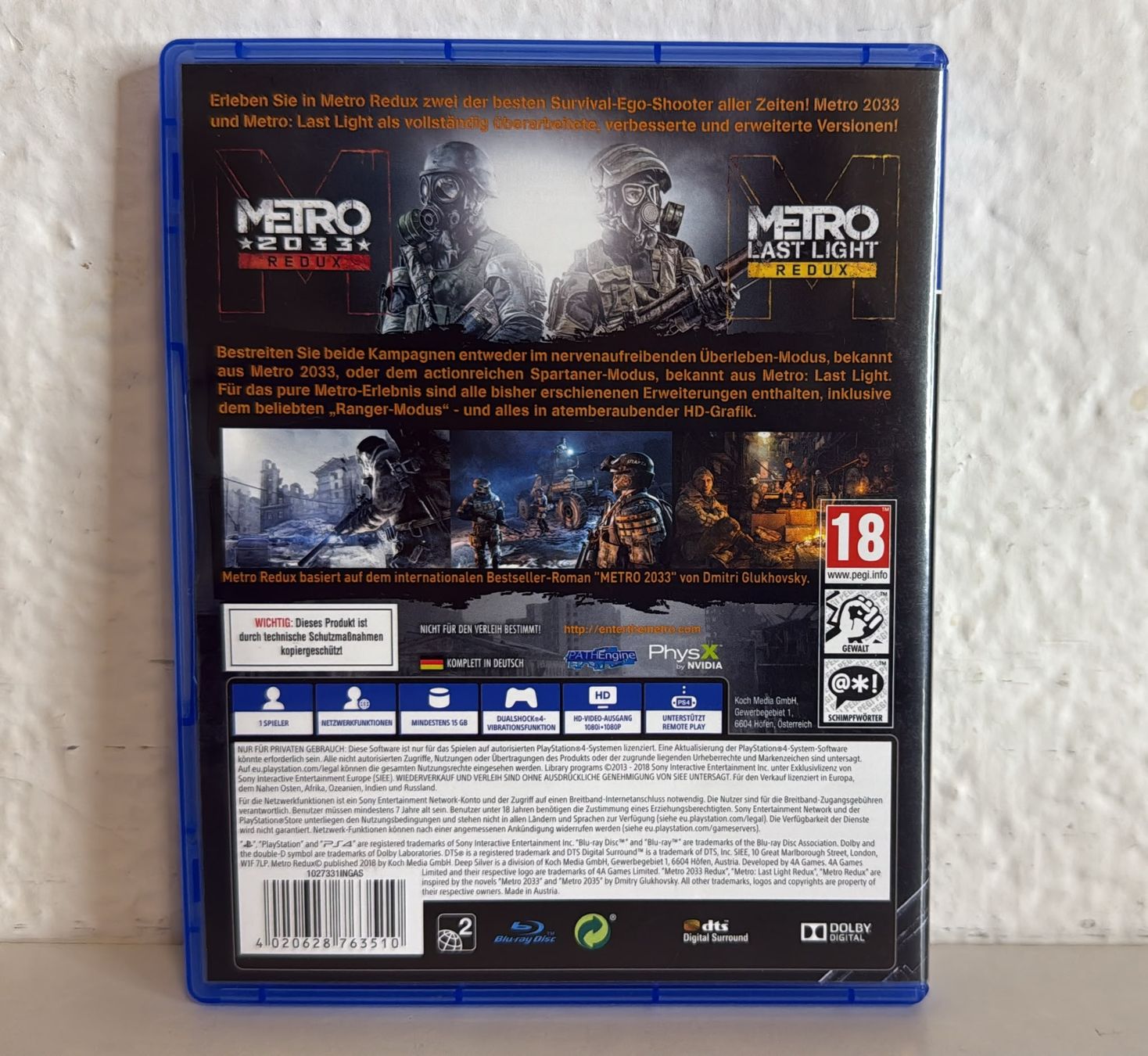 Spiele: Spiel Metro Redux PS4  – Gebraucht aus Ehrendingen von lax21 1