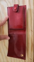 Rolex Elegantes, rotes Portemonnaie/Brieftasche aus Leder