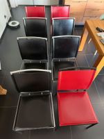 8 chaises de salle à manger en cuir