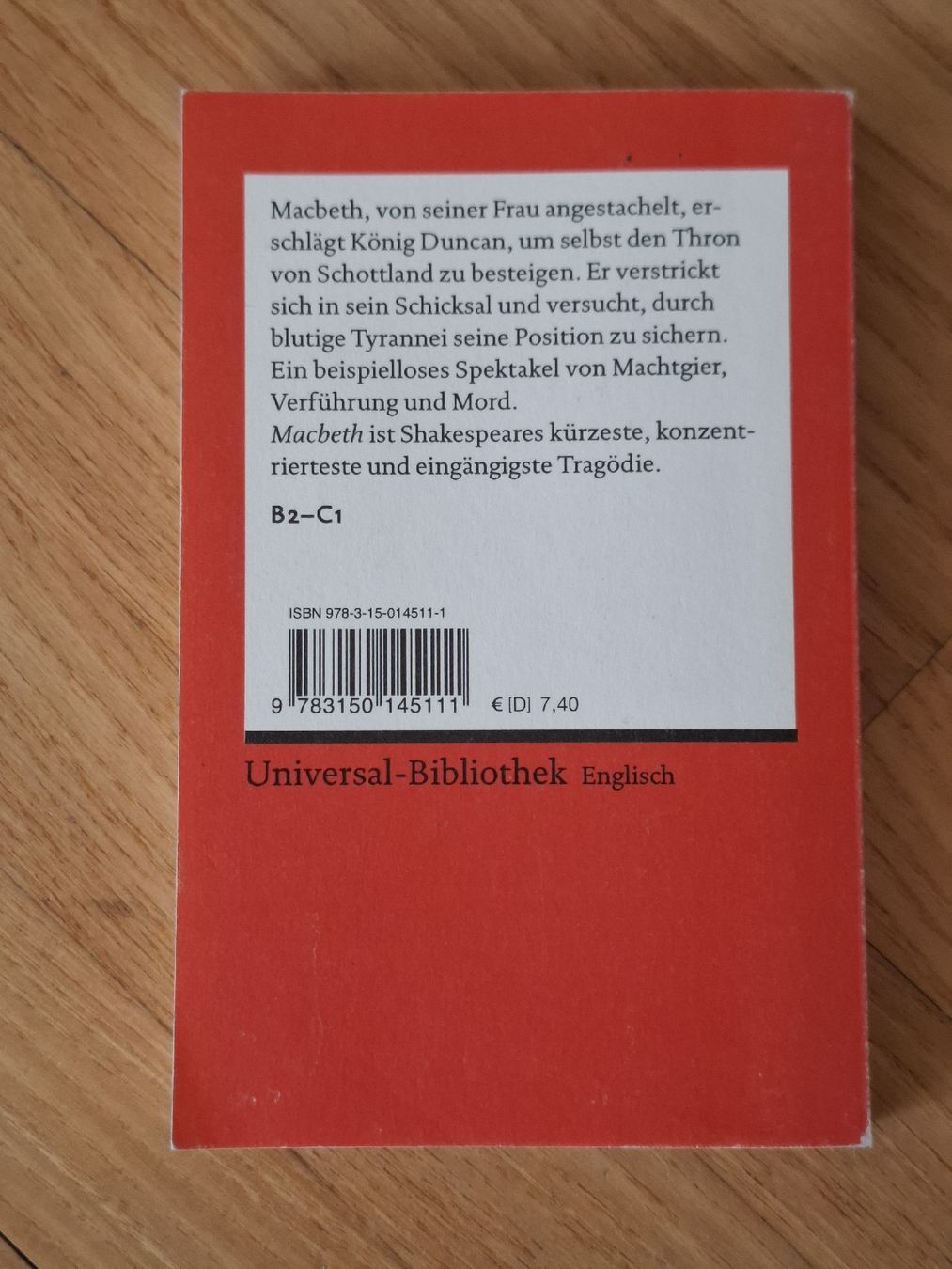 Libri: William Shakespeare Macbeth  – Usato da Gossau ZH venduto da herrerra.25 1