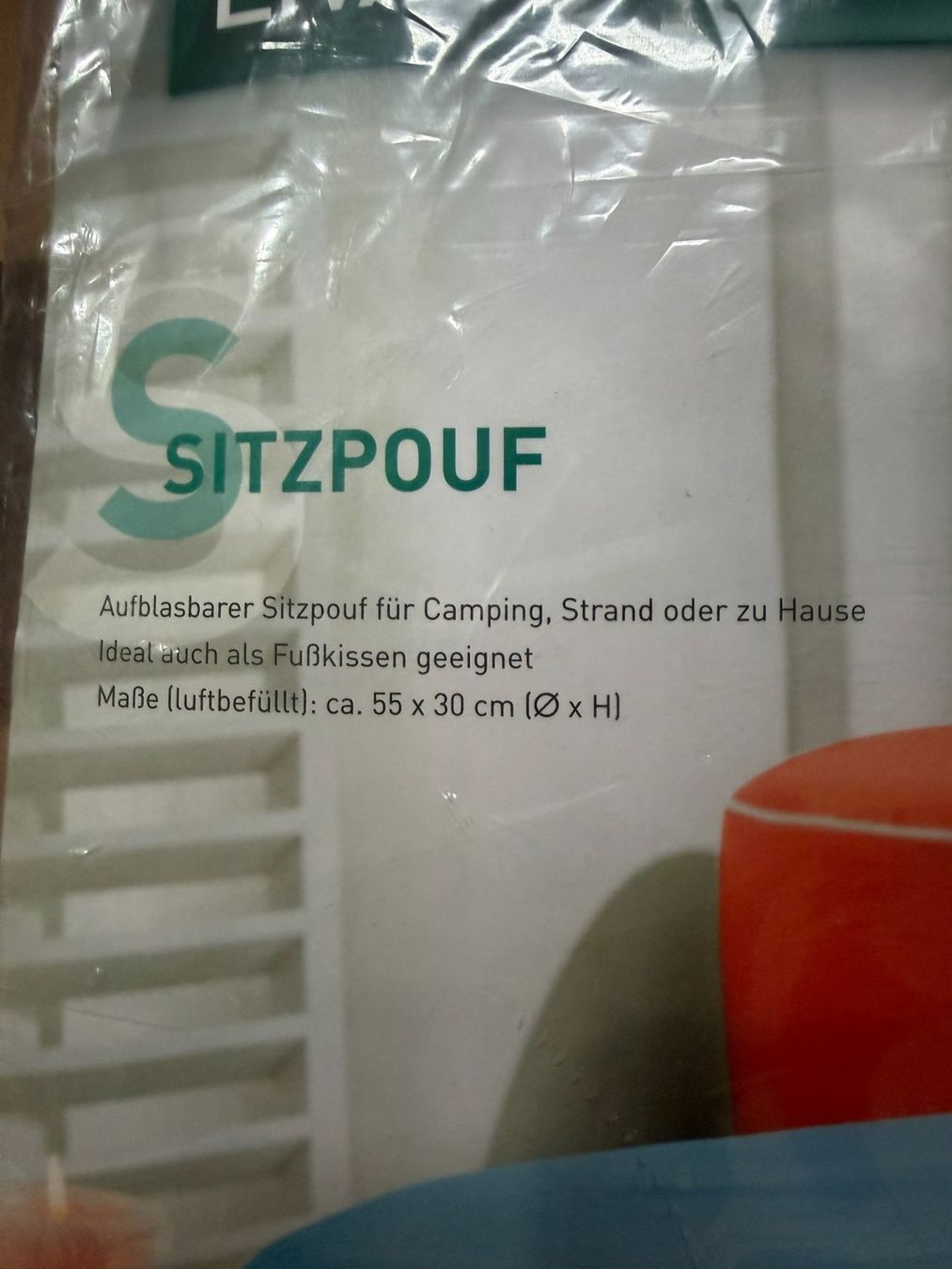 Hocker: Aufblassbarer Sitzhocker,  blau 55x30cm – Neu und originalverpackt aus Winterthur von Ferraristern 2