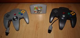2x Controller + Mario Kart 64 --- Top Zustand!