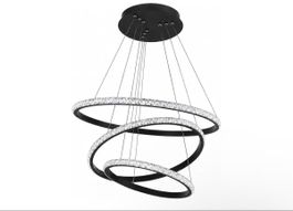 Hängeleuchte glänzend Kristallig schwarz Pendelleuchte Lampe