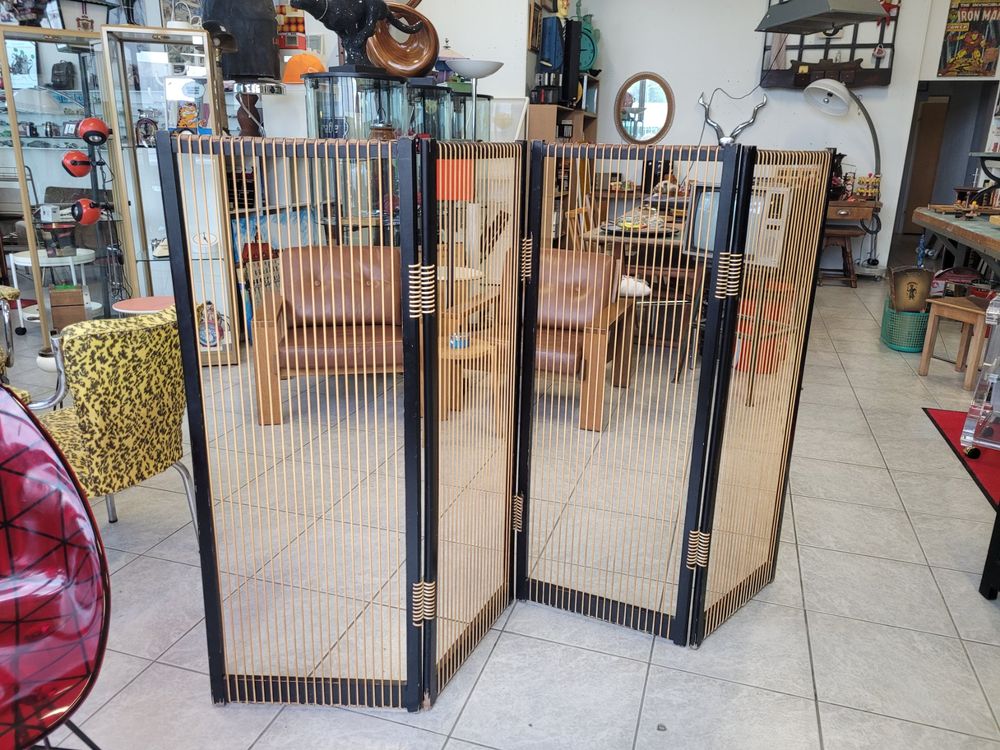 Paravent vintage vitrail et miroirs double faces | Selency
