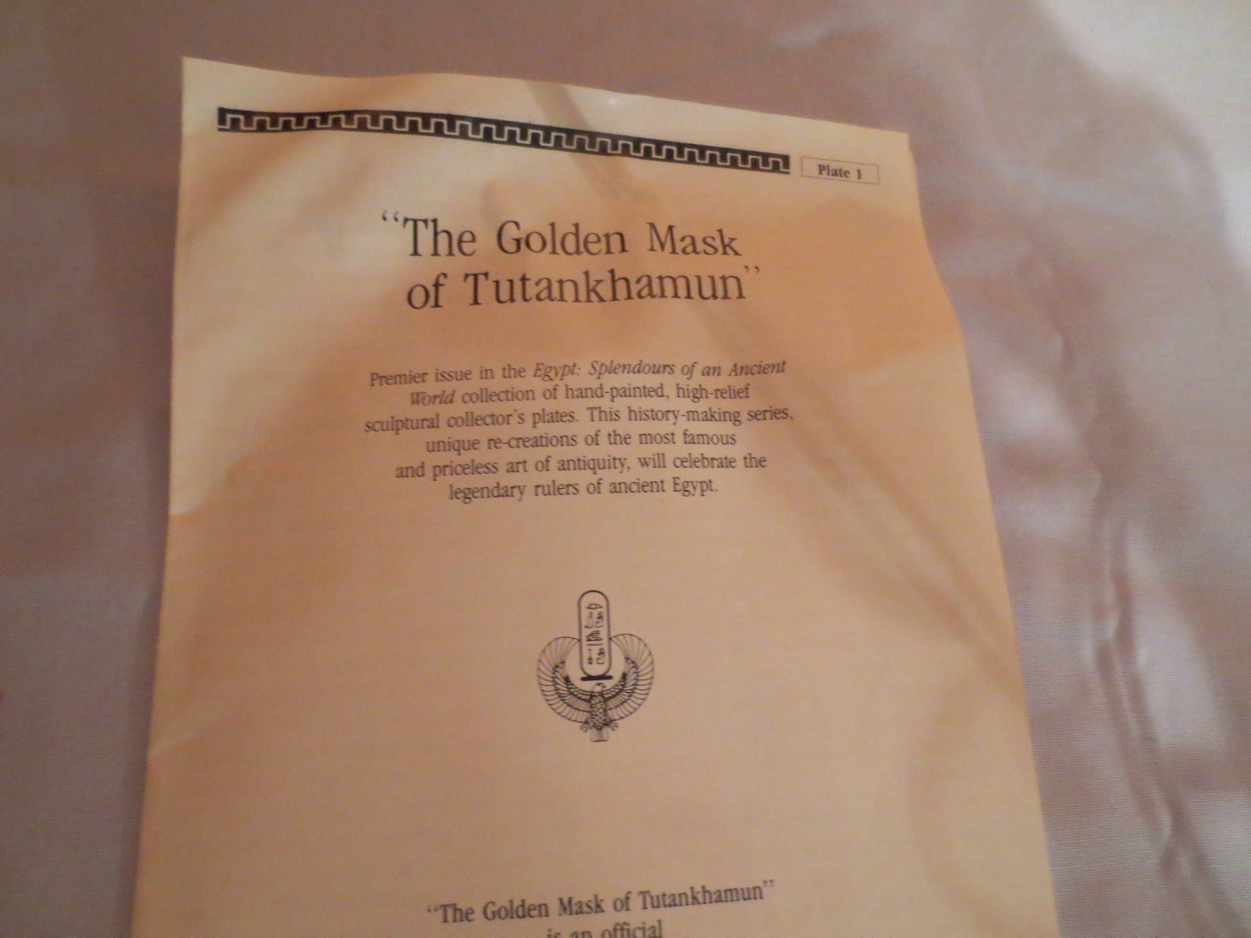 Alle Dekorationen: Schöner Wandteller Tutankhamun Tutancham – Neu und originalverpackt aus Männedorf von Livingston 2
