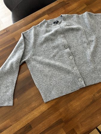 C&A Klassischer Strick-Cardigan Grau Gr. L (Oversize / Boxy)