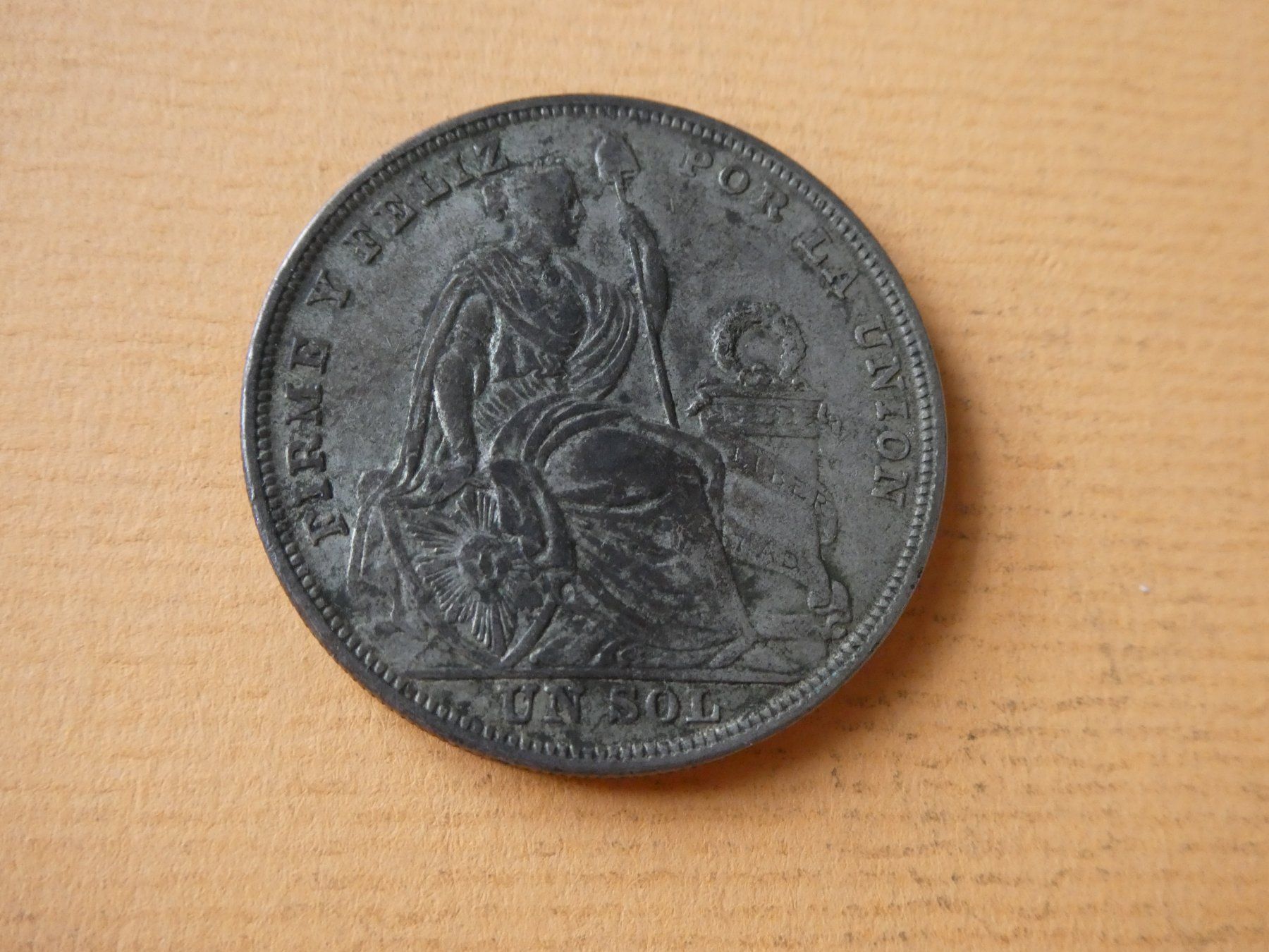 Toutes les monnaies: Peru 1923, 1 Sol Silber 24.90 g – D'occasion à Hinterforst par Rohusri