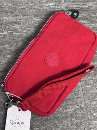 Rote Kipling Handgelenktasche / Clutch - Top Zustand! NEU
