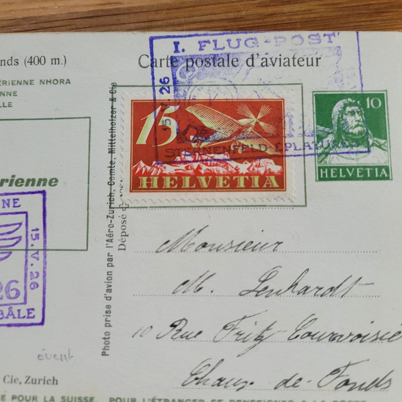 Tutti i francobolli: Luftpost 1926 La Chaux De Fonds – Usato da Biel/Bienne venduto da Destockweb 1