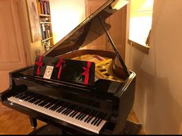 Piano à queue Petrof noir occasion en bon état