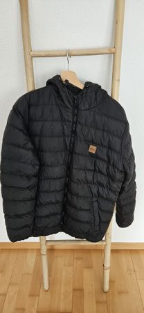 Steppjacke Urban Classics schwarz Kapuze Grösse L