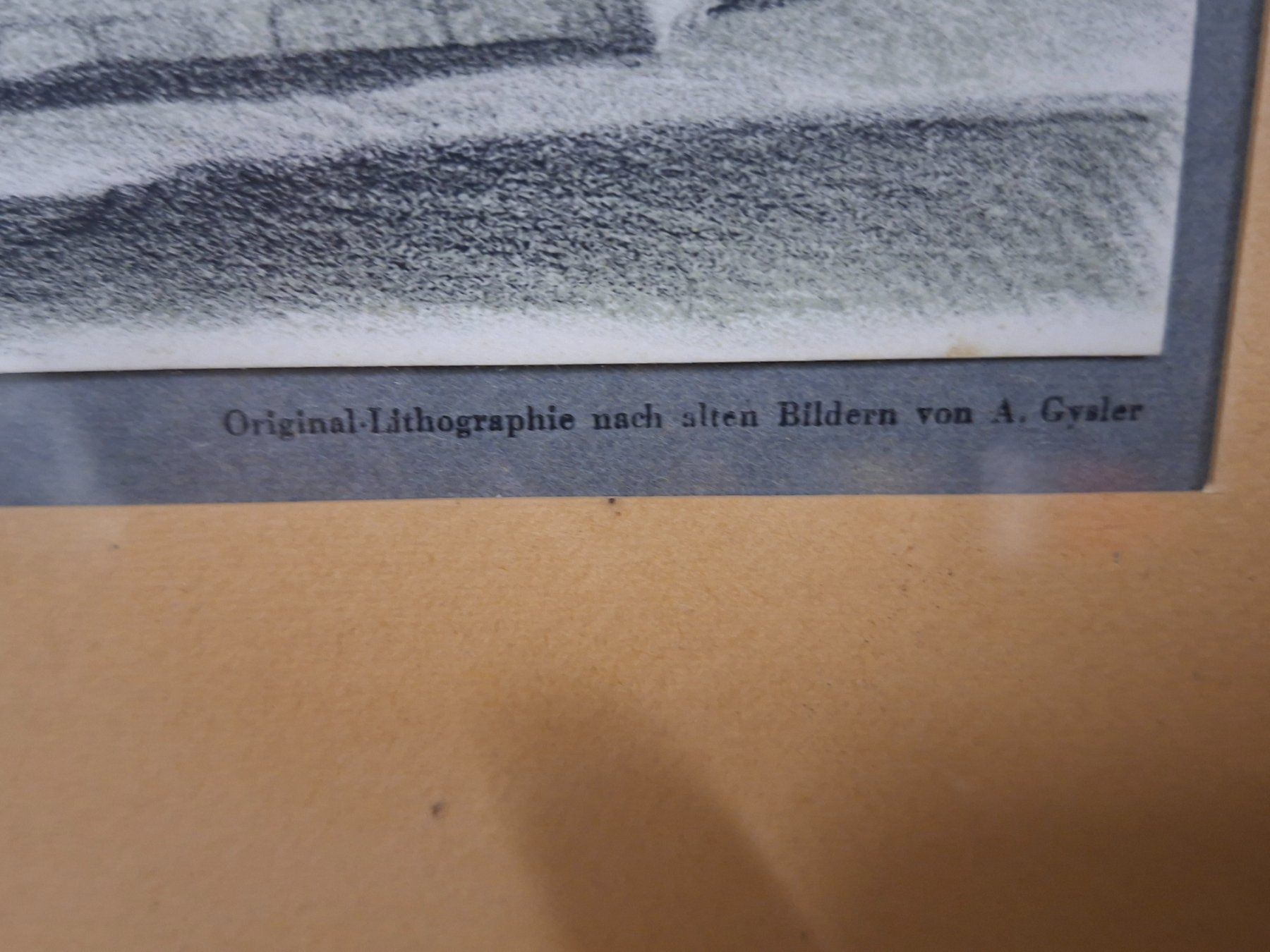 Grafica & Litografie: Original Lithographie A. Gysler -  mit Rahmen! – Usato da Schaffhausen venduto da meteor7 4