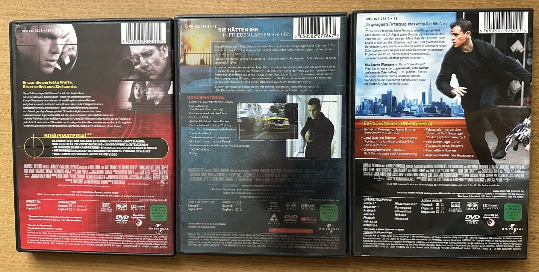 Tutti i DVDs: Die Bourne Trilogy (Matt Damon) – Usato da Basel venduto da Best-Harvest 1