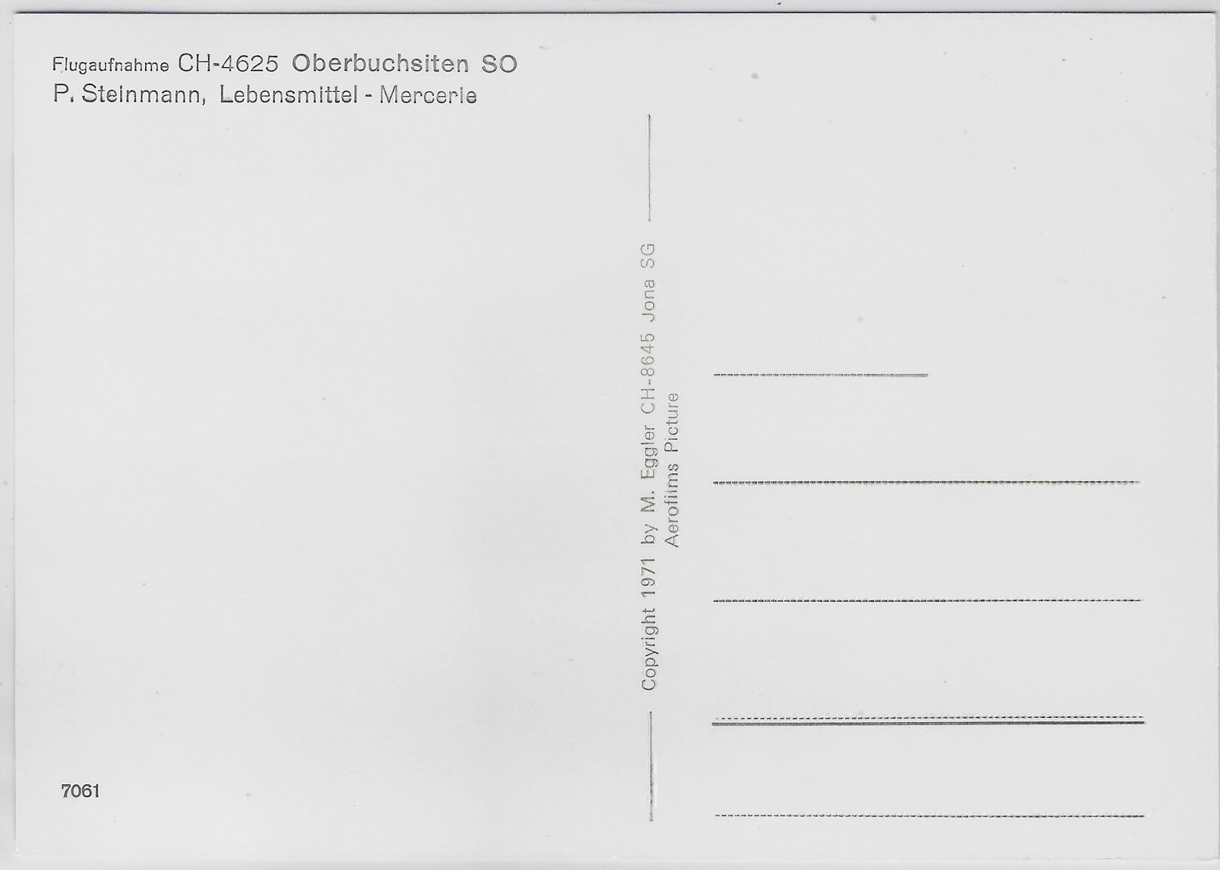 Cartoline postali: Flugaufnahme Oberbuchsiten SO – Antico da Ettingen venduto da Kartenplanet 1
