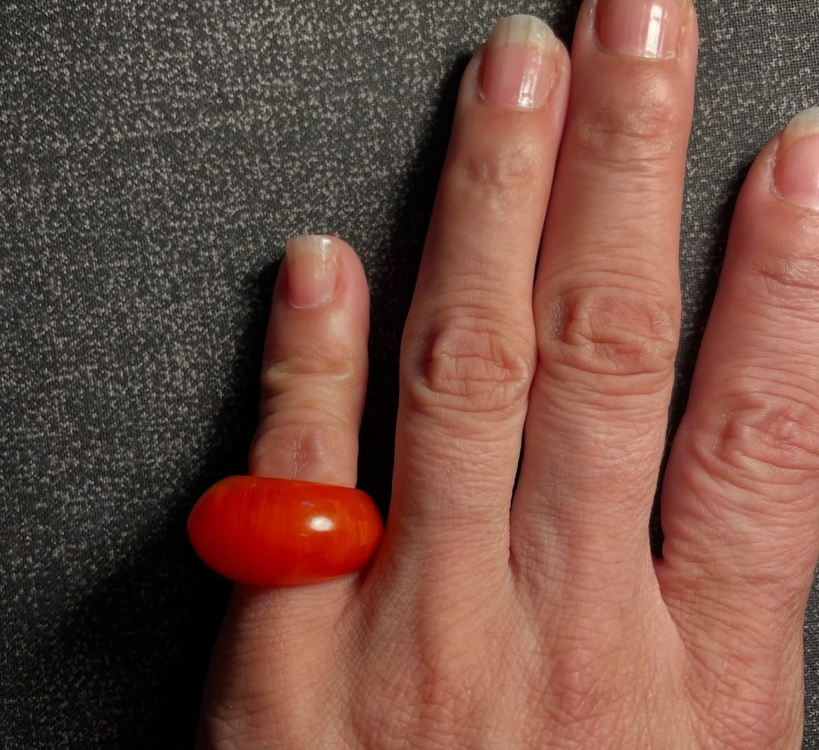 Anelli: 1940sVintage true Bakelite orange ring tested with symichrom – Nuovo (secondo la descrizione) da Zürich venduto da MISSYS-WONDERBAG 3