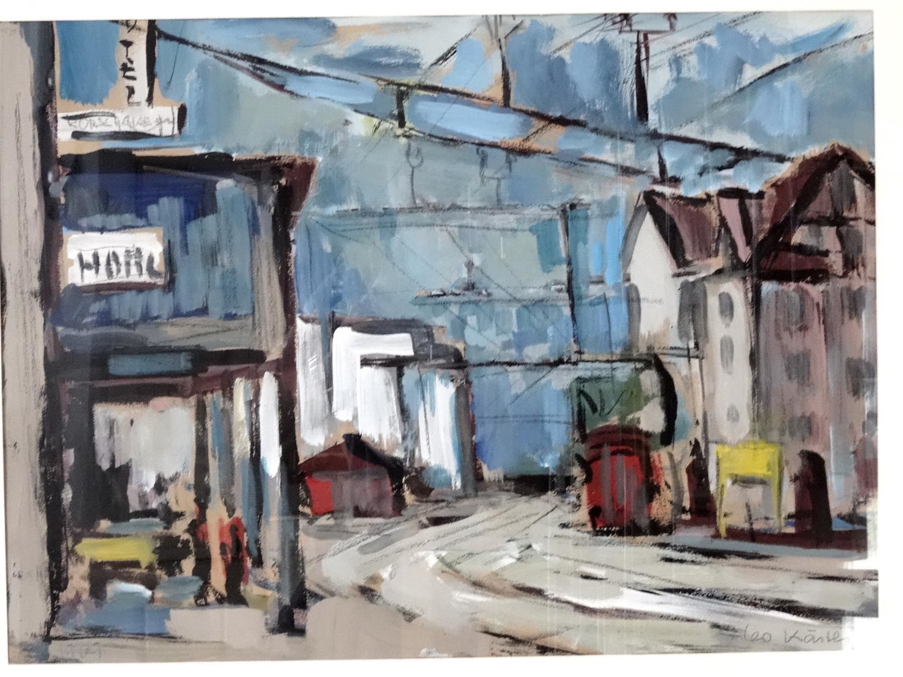 Dipinti: Leo Kästli, Aquarell, Rorschach-Hafen – Usato da Walzenhausen venduto da Hoppala79 1