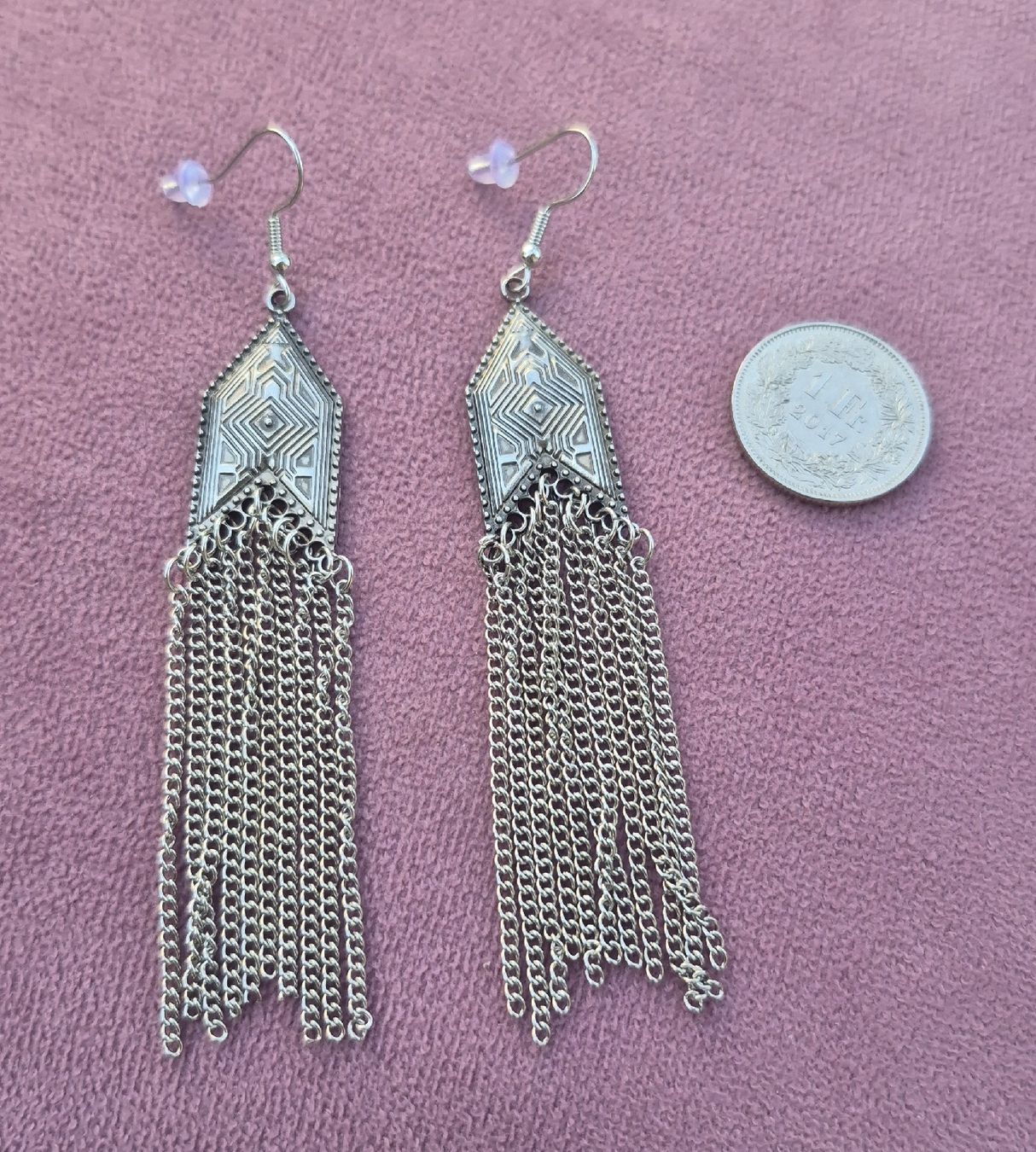 Ohrringe & -stecker: Orecchini pendenti argento con frange lunghe – Neu (gemäss Beschreibung) aus Giubiasco von Stefaniav 4