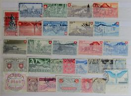 Lot de timbres oblitérés, principalement PRO PATRIA