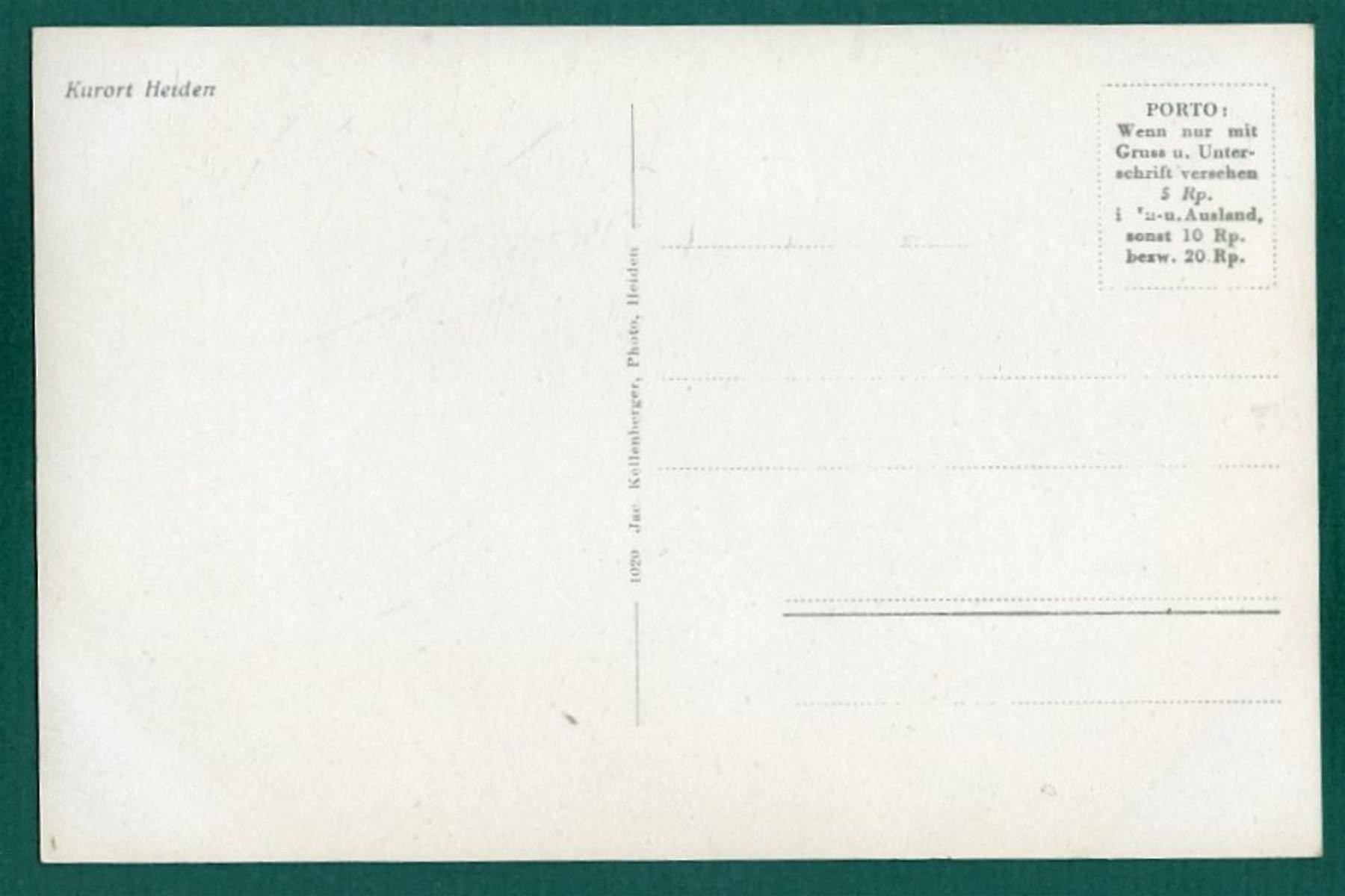 Cartoline postali: Kurort Heiden,  ungelaufen, ca. 1930 – Usato da Sargans venduto da Hausi1951 1