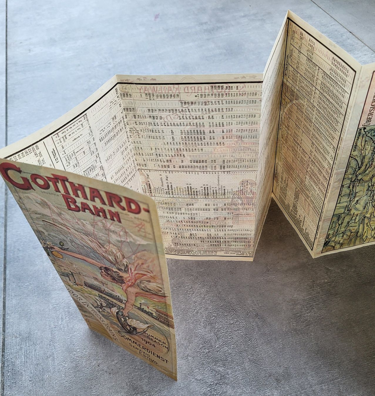 Documenti: Depliant Gotthard-Bahn servizio estivo 1904 – Nuovo (secondo la descrizione) da Castione venduto da Argi_R 3
