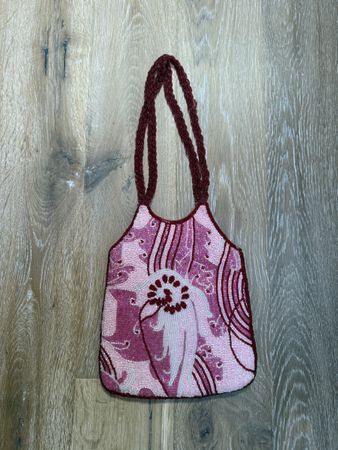 Pretty pink beaded Handbag Henriette Zobel