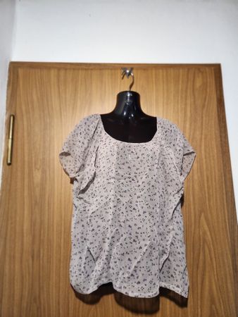 Chemisier femme beige à motifs fleurs 44
