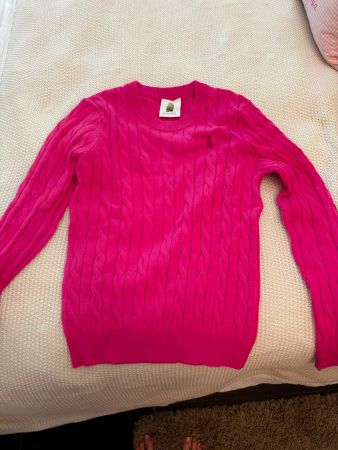 Pullover mit Zopfmuster, Woman, pink