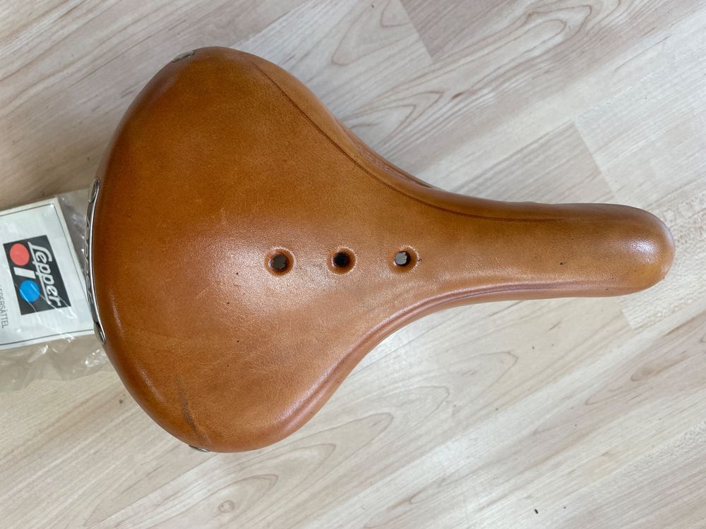 Selle de vélo Lepper Concorde 800 - Cuir - Homme - Noir