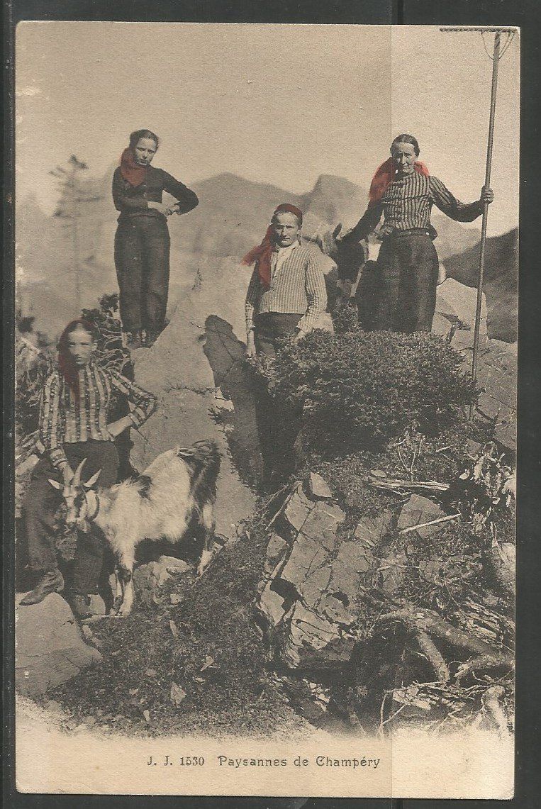 Cartoline postali: Carte P ( Paysannes de Champéry ) – Usato da La Russille venduto da Nono4