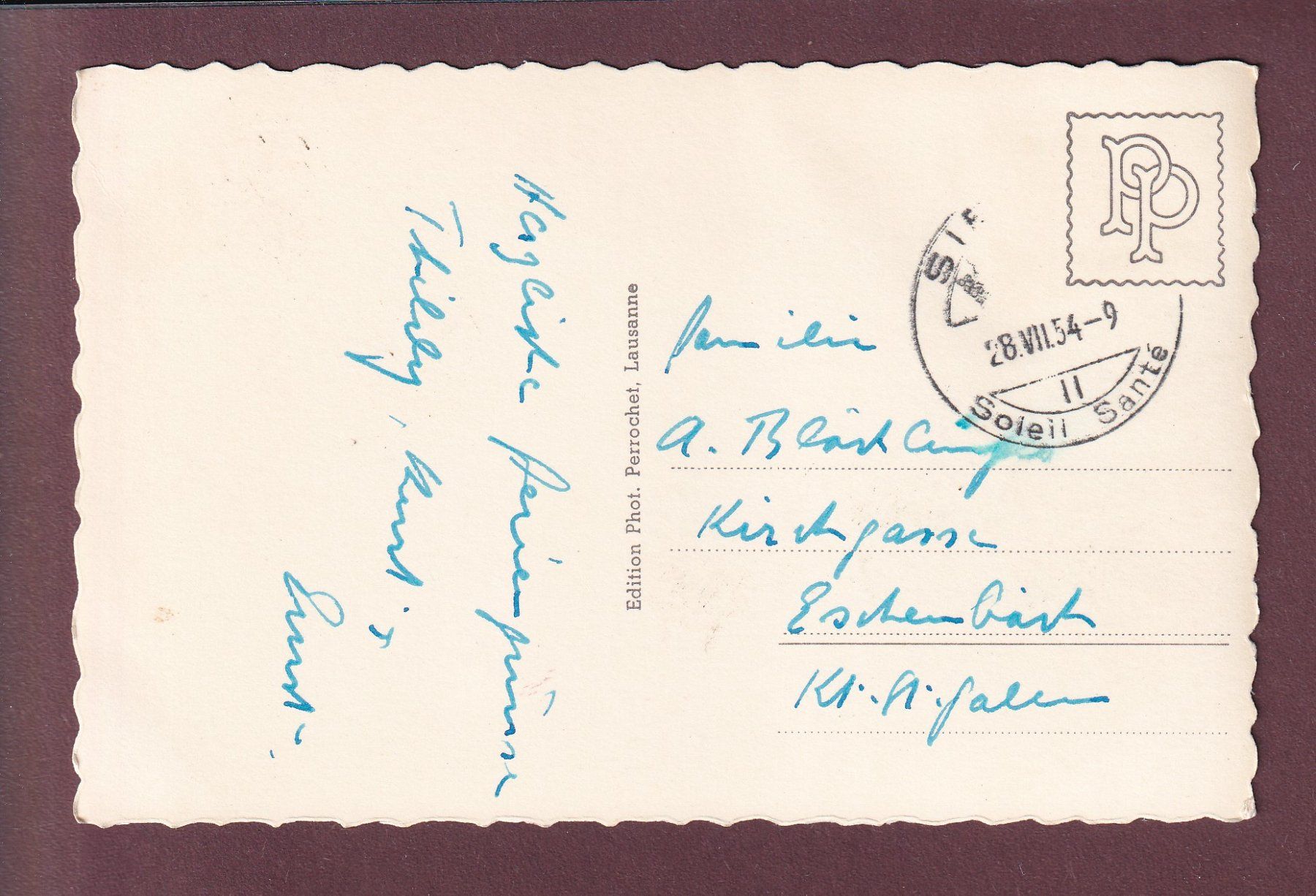 Cartoline postali: SIERRE - Lac de Géronde - 1954 – Usato da Pully venduto da nicecards 1