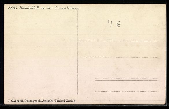 Ansichtskarten: Guttannen, Handeckfall, Partie an der Gr – Gebraucht aus Berlin von bartko-reher 1