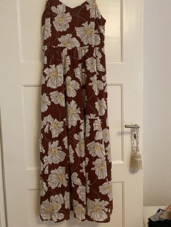 Kleid braun geblümt Grösse 4 guter Zustand