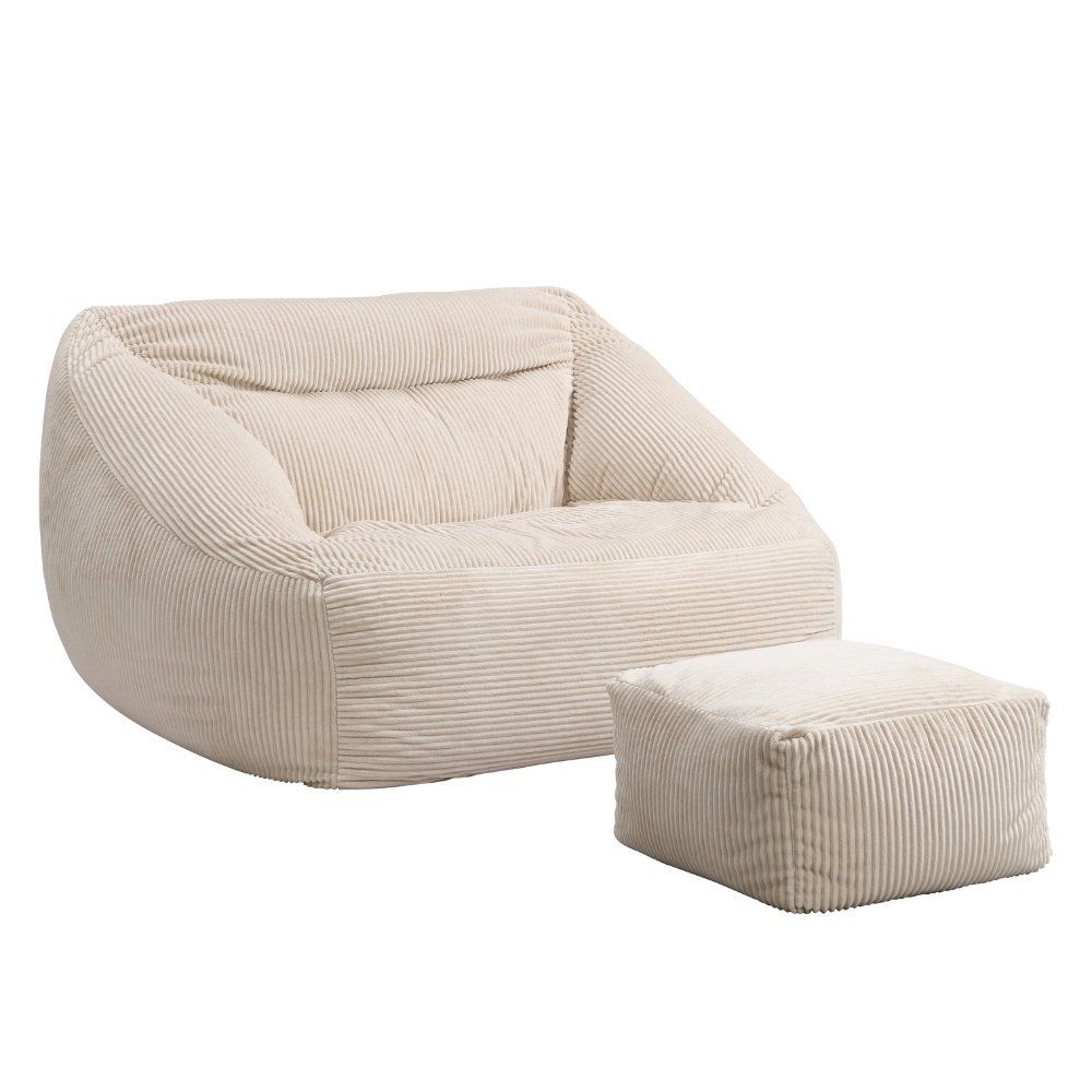 Sessel: 21229 - Sitzsack mit Hocker BIGGY - Beige – Neu und originalverpackt aus Wallenwil von toesstal-vertrieb 3