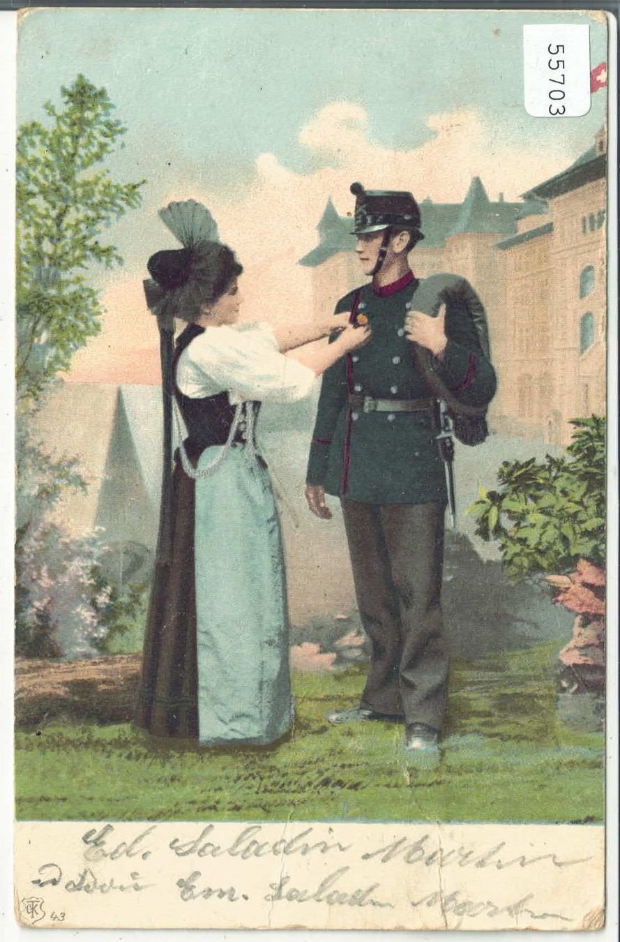 Cartoline postali: Armee Suisse - Abschied – Usato da Ettingen venduto da Kartenplanet