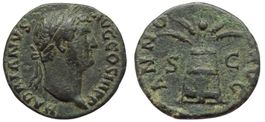 HADRIAN bronze As (134-138 AD) in great conditions! modius