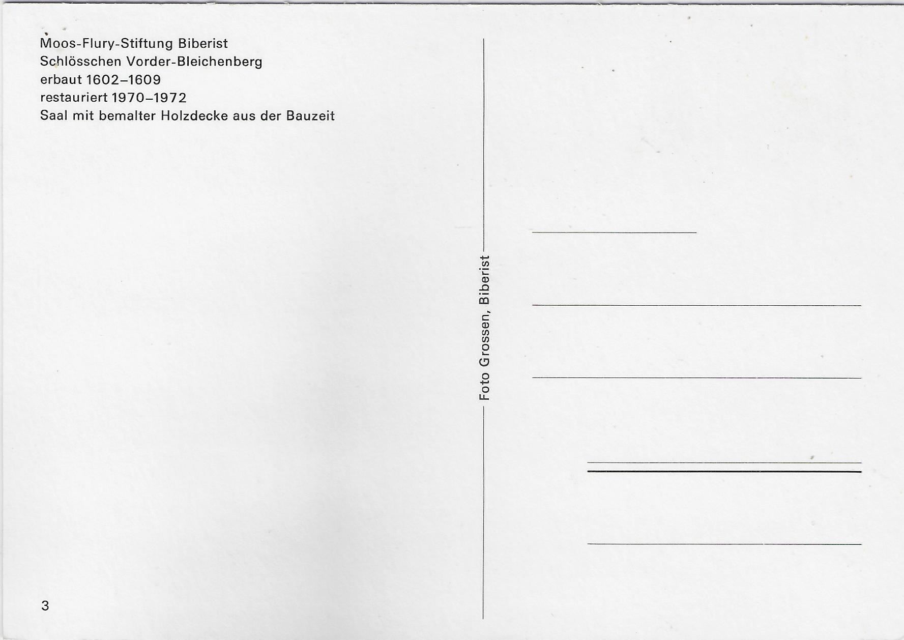 Ansichtskarten: Biberist - Schlösschen Vorder- – Gebraucht aus Ettingen von Kartenplanet 1