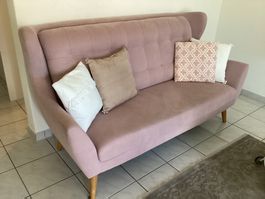 Sofa altrosa 170 cm Breite gepolstert guter Zustand