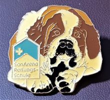 Q833 - Pin Bernhardiner Hund  /  San Arena Rettungs-Schule