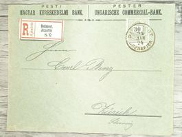 TR20 Enveloppe + Timbre Hongrie 1924