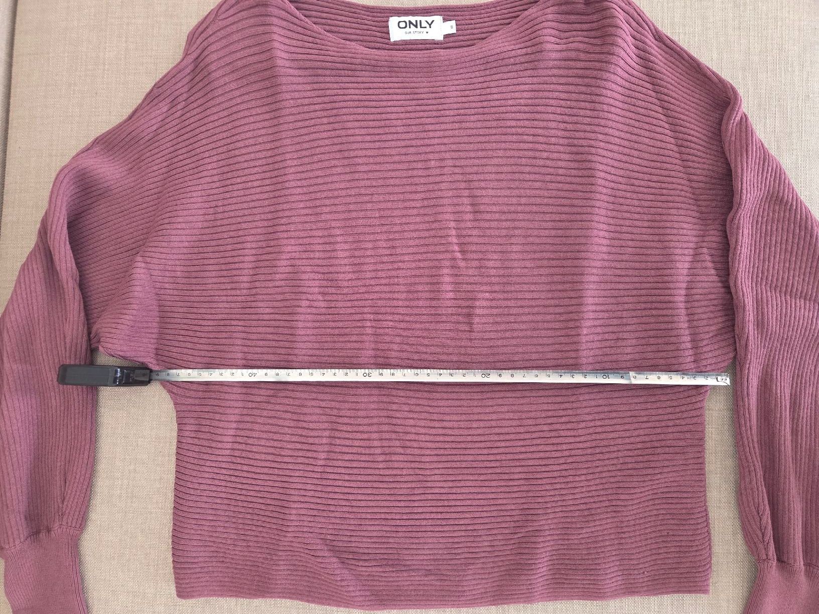 Only Pullover & Sweatshirts: Moderner Burgunder Knit-Sweater, Grösse S – Gebraucht aus Luzern von lso_ht7n